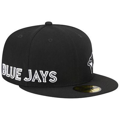 MEN'S 5950 TORONTO BLUE JAYS GREY WITH BLACK LOGO FITTED HAT