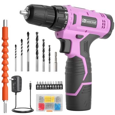 Bielmeier 20V Pink Cordless Drill Set with Lithium-Ion,Charger,3/8