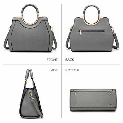 LJOSEIND Shiny Patent Leather Handbags Shoulder Bags Fashion Satchel Purses Top Handle Bags for Women