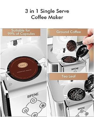 3 in 1 Single Serve Coffee Maker for K Cup Pods & Ground Coffee