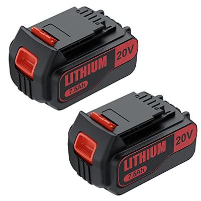 7.5Ah Replacement for Black and Decker 20V Lithium Battery