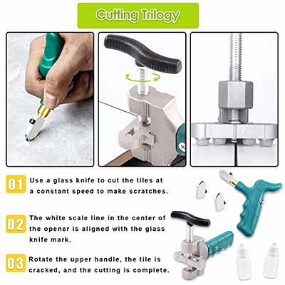 Tile Glass Cutter Glass Opening Glass Cutting Tool Manual Holders  Professional Multifunctional Breakers for Cutting - upgraded type upgraded  2 in 1