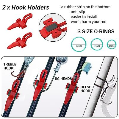 4PCS Fishing Rod Wrap Pole Straps Hook & Loop Fishing Rod Belts, Fishing  Rod Ties Fixing Band Rod Wrap Holder Accessory