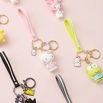 PaPiJoJo Cute Keychain Kawaii Anime Keychain, Hello Kitty, My  Melody,Kuromi,Keroppi, Badtz-Maru, Cinnamoroll, Pompompurin