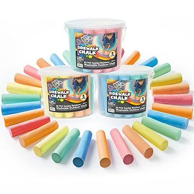 JOYIN Bulk Sidewalk Chalks Set with Rounded Case, Jumbo Washable, Non-Toxic  for Outdoor Art Play, 60 PCS - Yahoo Shopping