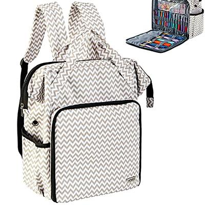 Knitting Bag Backpack,Yarn Storage Organizer Travel Crochet Bag