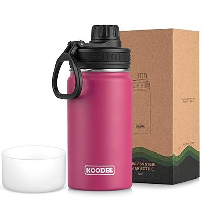 Oldley Insulated Water Bottle 12oz Water Bottles with Straw, Stainless  Steel Water Bottle with 2 Lids,Double Wall Vacuum Bottel for Kids,  Leak-Proof