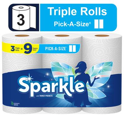  Sparkle Pick-A-Size Paper Towels, Spirited Prints, 6