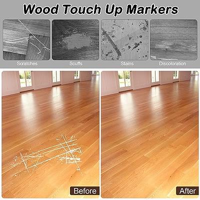 Floor Repair Kit Wood Markers Wax- Furniture Laminate Vinyl Plank Linoleum  Hardwood Repair Kit Touch Up Marker Pens Cover Scratches, Stains, Cracks