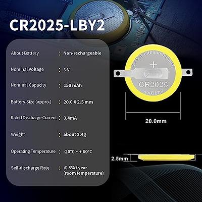 LiCB CR2025 3V Lithium Battery(10-Pack)