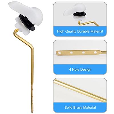 iFealClear Universal Toilet Handle Replacement Kit, Front Mount Toilet Tank  Flush Lever Handle with Nut Lock, Solid Brass Toilet Trip Lever Fits Most  Toilets, Easy to Install, White 