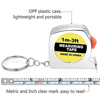 Keychain Tape Measure 3Ft Small Metric and Inches Measuring Tape