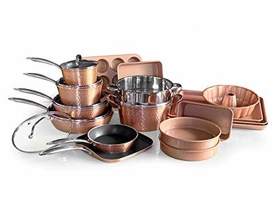 OrGREENiC Ceramic Pots and Pans for Cooking - 22 Piece Cookware