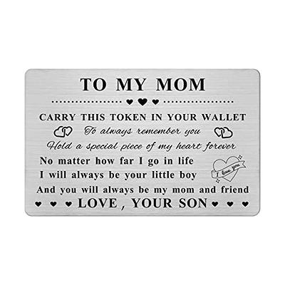 HLQYMZ Mom Wallet Card Gifts from Daughter, Thank You Mother Gifts