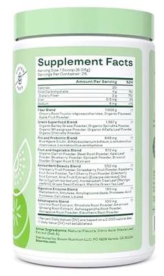 Bloom Nutrition Super Greens Powder Smoothie & Juice Mix - Probiotics for Digestive Health & Bloating Relief for Women, Digestive Enzymes with