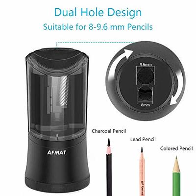 AFMAT Long Point Pencil Sharpener, Artist Electric Pencil Sharpener, Charcoal  Pencil Sharpener, Art Pencil Sharpener for 6-9.6mm Large Pencils,  Rechargeable Pencil Sharpeners for Art Pencils-Black - Yahoo Shopping