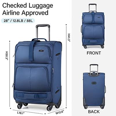 Hanke 28 Inch Luggage Softside Expandable Luggage Checked luggage Large  Suitcase with Lock Travel Luggage Suitcases with Wheels Upright Rolling  Luggage for Women Men Weekender - Yahoo Shopping