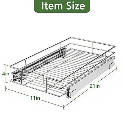 LOVMOR Cabinet Organizer, 2-Tier Pull Out Cabinet Organizers 20 W x 18 D,  Pull