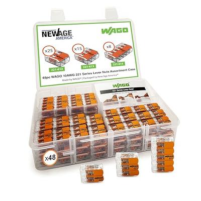 WAGO 221 LEVER-NUTS 35pc Compact Splicing Wire Connector Assortment with  Case