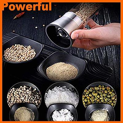 Salt and Pepper Spice Glass Bottle Grinder Refillable Coarseness