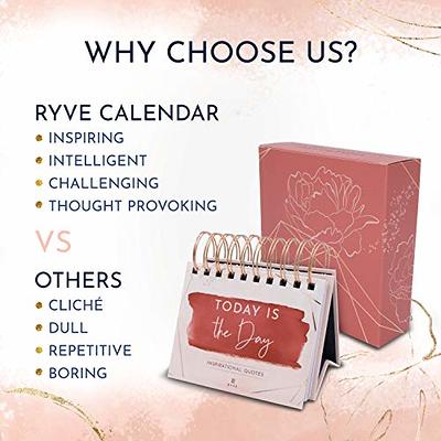 Inspirational Flip Calendar with Quotes - Desk Calendar, Motivational Desk  Gifts for Women, New Job Gift, Daily Affirmations for Women - Yahoo Shopping