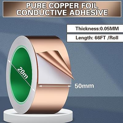 Copper Tape Conductive Adhesive Tape Copper Foil Tape for Guitars Shielding  Electric Repair(20m) 