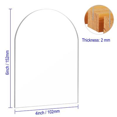 ORGANTEAM Acrylic Sign Blank Sheet with Wooden Stands Holders