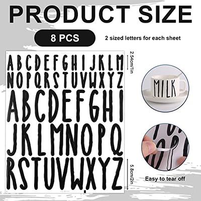 Vinyl Removable Letter Stickers Peel and Stick Alphabet Number Waterproof  Decal Black White Self Adhesive Lettering Sign for Outdoor 