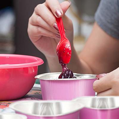 50Pack 6.8oz Pink Aluminum Foil Mini Loaf Pans with Lids and Spoons