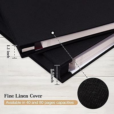 potricher 13.2x12.8 Inch Self Adhesive Photo Album Linen Cover 80 Pages  Sticky 3x5 4x6 5x7 6x8 8x10 8.5x11 Magnetic DIY Scrapbook Photo Album with  A Metallic Pen (Black) - Yahoo Shopping