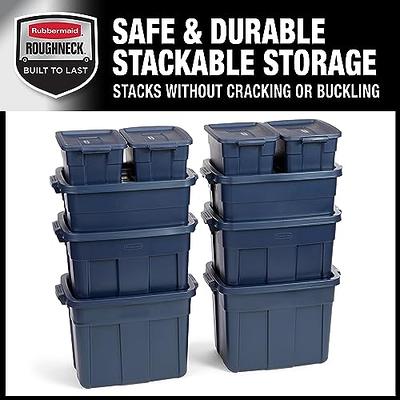  YYXB 4 Pack-Plastic Storage Bins with Lids and Handle