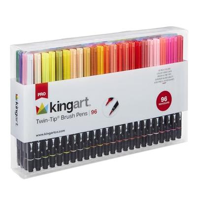 Kingart Pro, Twin-Tip Brush Pen Art Markers, Set of 48 Unique & Vivid  Colors - Yahoo Shopping