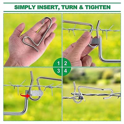Fence Wire Twisting Tool Barb Wire Tensioning Tool Fence Wire Tightener  Tool Fence Wire Tensioner 304 Stainless Steel Barb Wire Tightener Tool  Garden Fence Twisting Spanner 
