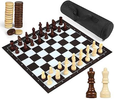 32Pcs Mini Portable Travel Folding Magnetic Chess Set King Queens Game For  Kid