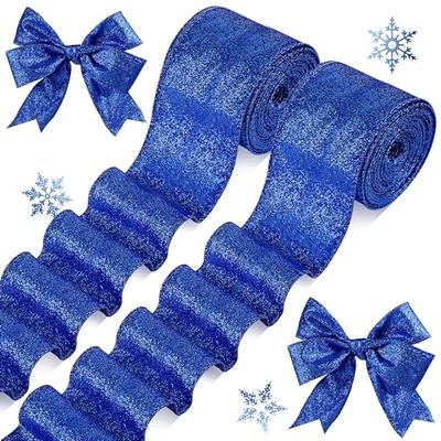 HUIHUANG Baby Blue Ribbon 1 inch x 20 Yards, Luxury Shimmer Thick Satin  Ribbon Double-Faced Blue Ribbon for Baby Shower, Crafts and Bows, Gift