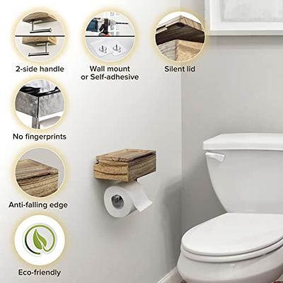 VANRIOS Toilet Paper Holder with Shelf, Double Tissue Roll Holder Wipes  Dispenser for Bathroom, Stainless Steel Toilet Paper Holder with Storage  Drawer Drill-Free-Mount Organizer - Yahoo Shopping