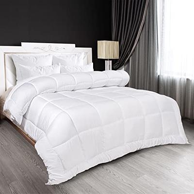 Utopia Bedding Down Alternative Comforter (Queen, White) - All Season  Comforter - Plush Siliconized Fiberfill Duvet Insert - Box