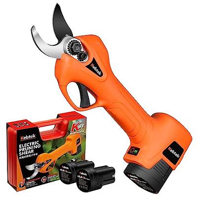 Pruning Shear Battery Powered, Kebtek Electric Cordless Pruner Heavy Duty  Electric Branch Cutter with 2PCS Backup Lithium Battery 2000mAh 6-8H  Working Time, 25mm (0.98 Inch) Cutting Diameter - Yahoo Shopping