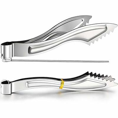 2 Packs Tongs Sets Stainless Steel Charcoal Tongs Metal Narguile