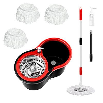 Mop and Bucket with Wringer Set 360° 3psc Microfiber Spin Mop with Bucket  and Dual Mop Heads Self Wringing Spinning Mop (20QT) (1) - Yahoo Shopping