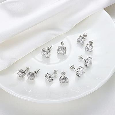  FASACCO Screw Back CZ Earrings for Girls 925 Sterling Silver  18K Hypoallergenic Earrings Gold: Clothing, Shoes & Jewelry