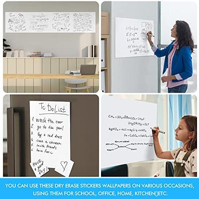 Seajan Whiteboard Sticker for Wall 78.7x17.7 Inches Dry Erase Whiteboard  Sticker Roll Self Adhesive WhiteBoard Wallpaper Peel and Stick Paper for  School Office Home Wall Decoration(6 Pcs) - Yahoo Shopping