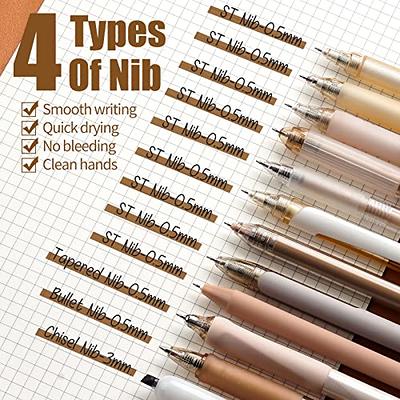 Temiary 5Pcs 0.5mm Retractable Aesthetic Gel Ink Pens, Cute Gel Pen No  Smudge for Journaling Note Taking, Fine Point Smooth Writing Pen for Home  School Office Supplies(Beige) - Yahoo Shopping