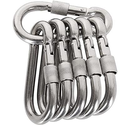 5Pcs Mini Screw Lock Carabiner Snap Hook Clip Aluminum Carabiner Snap  Spring Clip Hook