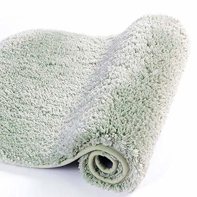  Green Bathroom Rug, Ultra Soft Microfiber Shaggy