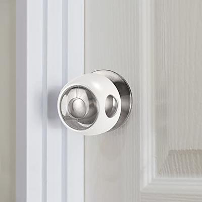 Child Proof Locks for Cabinet Doors, Adjustable U-Shaped, Door Latch 4 PCK  White