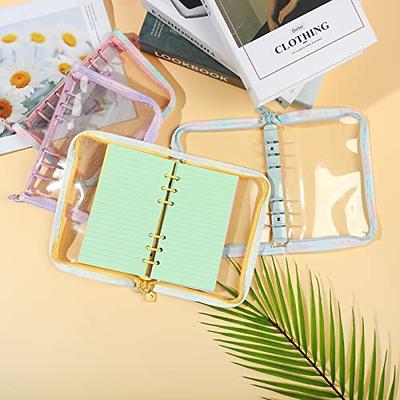 Kawaii Mini 3 Holes Binder Notebook Clear Cover Planner Journal Budget Book  AAA