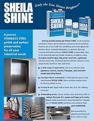 Sheila Shine Stainless Steel Polish & Cleaner, Protects Appliances from  Fingerprints and Grease Marks, Residue & Streak Free