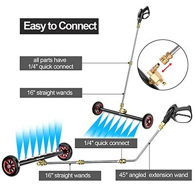 Heliwoo Undercarriage Pressure Washer Attachment 24 Inch Power Washer Water  Broom with 7 Nozzles Pressure Washer Water With 3 Pieces Extension Wand  4000 PSI - Yahoo Shopping