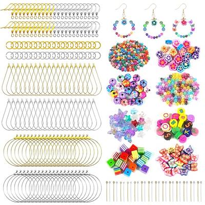 360Pcs Earrings Beading Hoop Set for Jewelry Making, with Earring Finding  Teardrop Round Beading Hoop,Open Jump Rings,Earring Hooks and Backs,  Earring